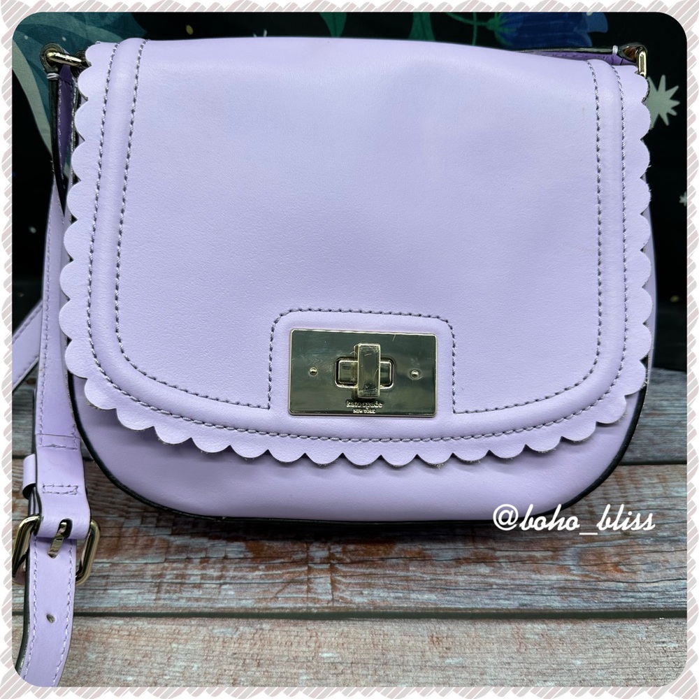 KATE SPADE New York | Lavender Purple Scallop Edge Leather Bag